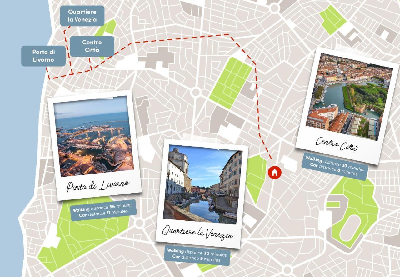 [FREE PARKING] Appartamento 5 STELLE elegante con suite Livorno Exterior foto