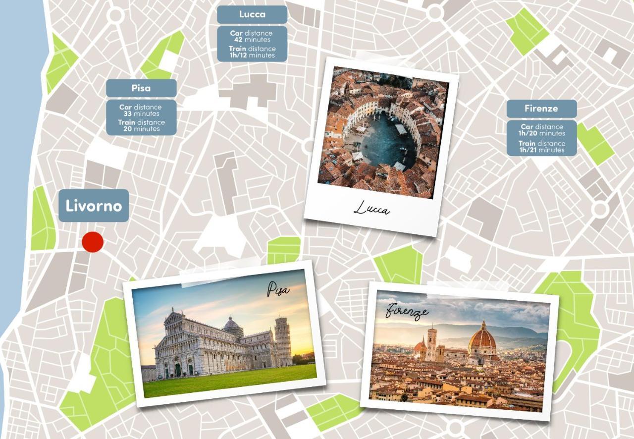 [FREE PARKING] Appartamento 5 STELLE elegante con suite Livorno Exterior foto
